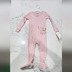 Carter's Pink Elephant Footie One Piece